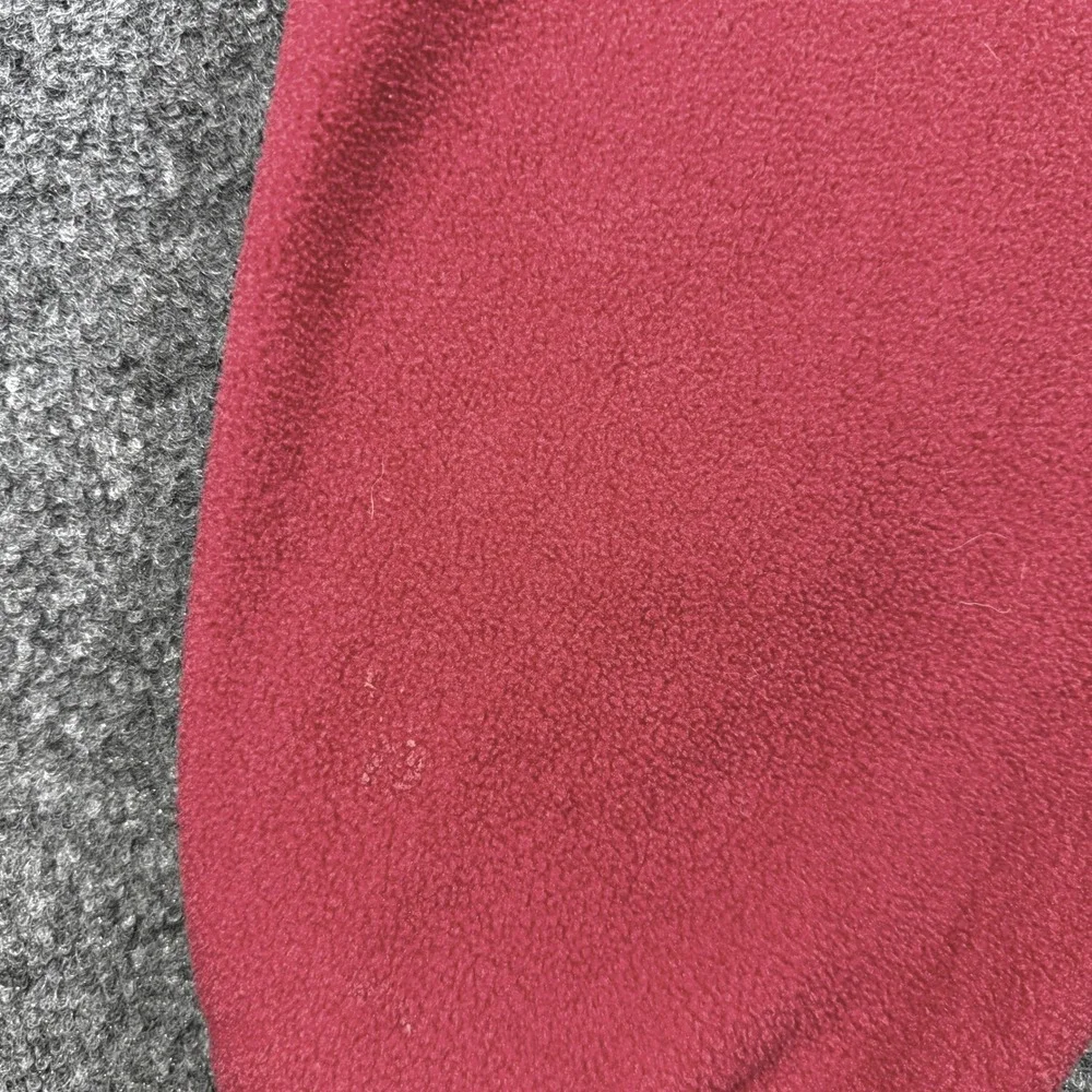 L.L. Bean Fleece Sweatshirt Mens XL Red Striped Trim Vintage Made in USA 90s